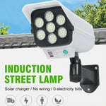 Lampe solaire extérieure 77 LED avec détecteur de mouvement vue de face
