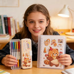 stickers 3d cartoon ours panda enfants maison adhésifs mignons dessins animés couleurs variées
