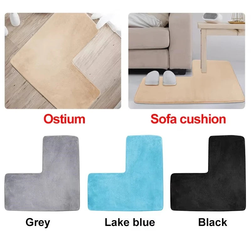 tapis bain doux moderne beige sapphire blue coffee grey lake blue mousse mémoire forme