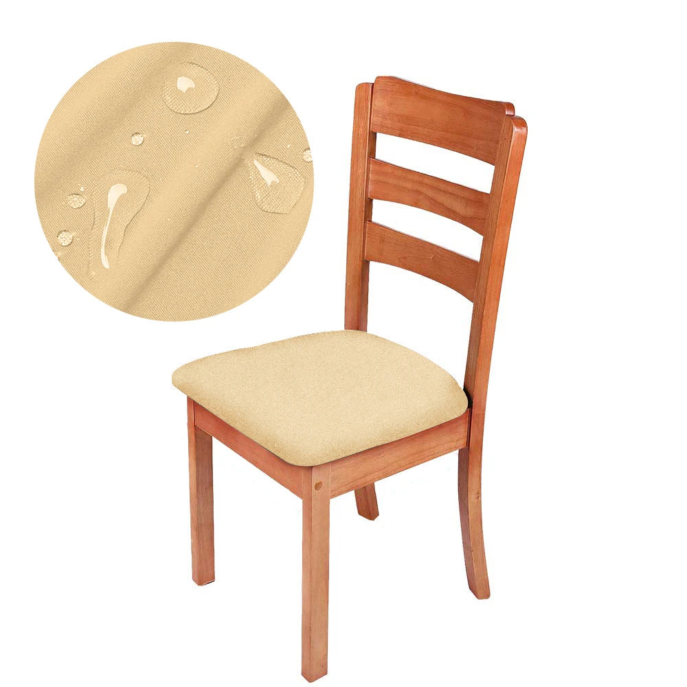 housses chaise polyester imperméable couleurs marron gris bleu noir beige moderne motif uni fixations