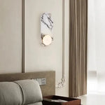 lampes murales modernes blanc marbré globes led étude chambre salon entree