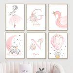 Poster personnalisé pour chambre de bébé sur toile moderne