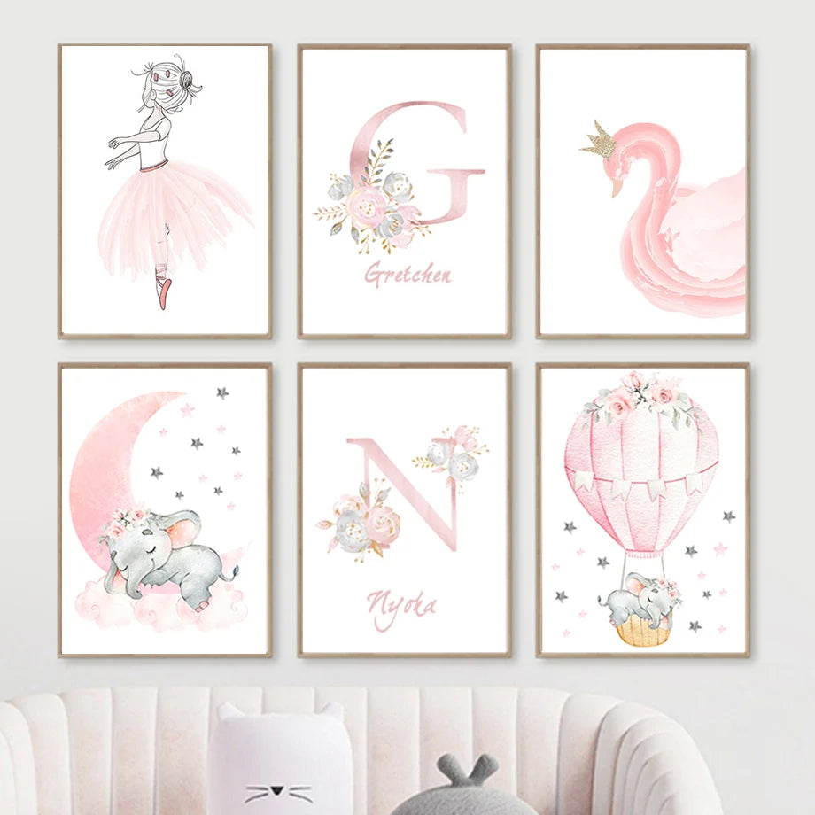 Poster personnalisé pour chambre de bébé sur toile moderne