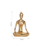 statues yoga pose or moderne minimaliste collection noël décoration intérieure gift brillant