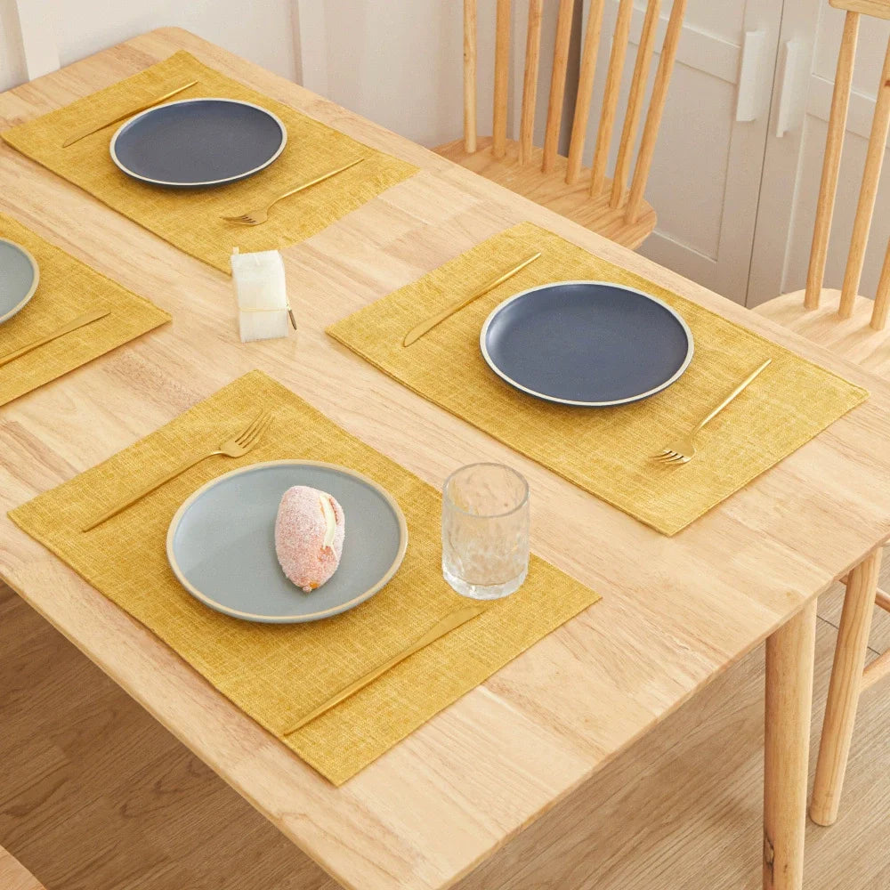 serviettes table lin classiques opaques beige gris noir vert rose bleu respectueuses l'environnement