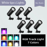 spot lumineux led rvb moderne noir toucher rail 220v flux lumineux variable certifié rohs