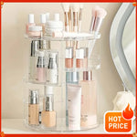 organisateur maquillage rotatif transparent moderne 12 compartiments plateaux toit