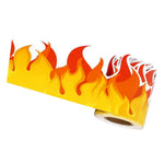 ruban autocollant flame moderne jaune rouge blanc classe décoration bordure tableaurollable