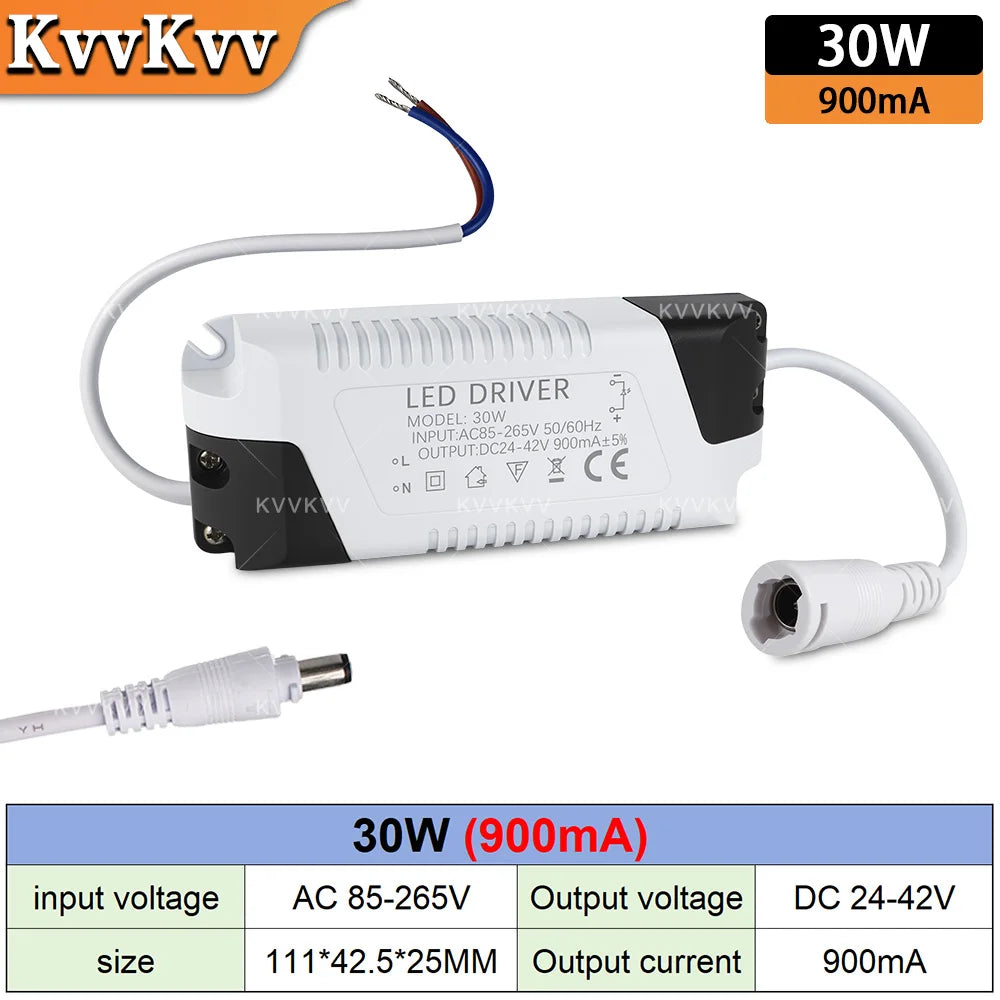 adaptateur secteur driver led blanc noir 120v 240v 85v 265v 3w 50w moderne