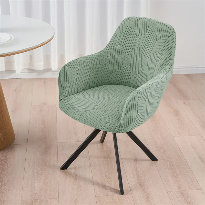 housse chaise moderne rayées gris clair élastique maison restaurantversible