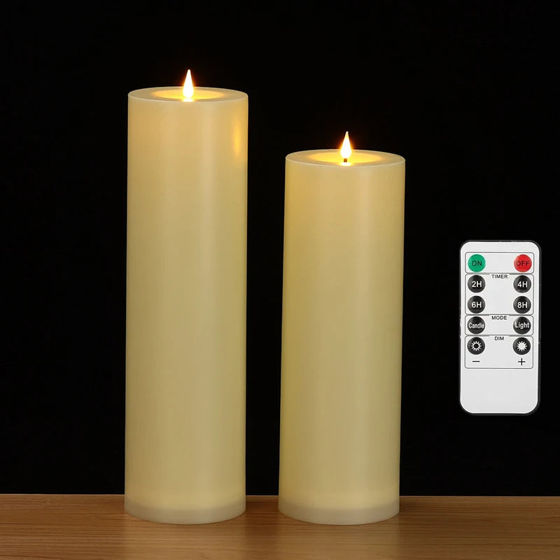 bougies led sans flamme étanches réglables modernes fêtes événements camping 30cm 50000 heures
