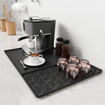 tapis séchage vaisselle silicone noir surface rugueuse moderne salle bains cuisinewasher imperméable