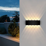 applique murale led moderne blanc rayures diagonales ip65 10w 26cm 78cm chambre salonextérieur