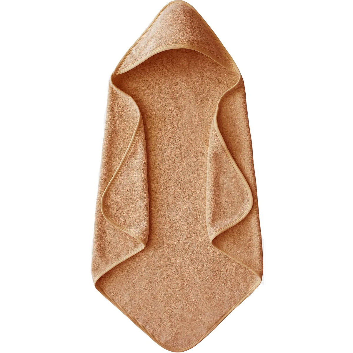 serviette bébé unisexe capuche microfibre beige clair douce quatre saisons 80x80cm