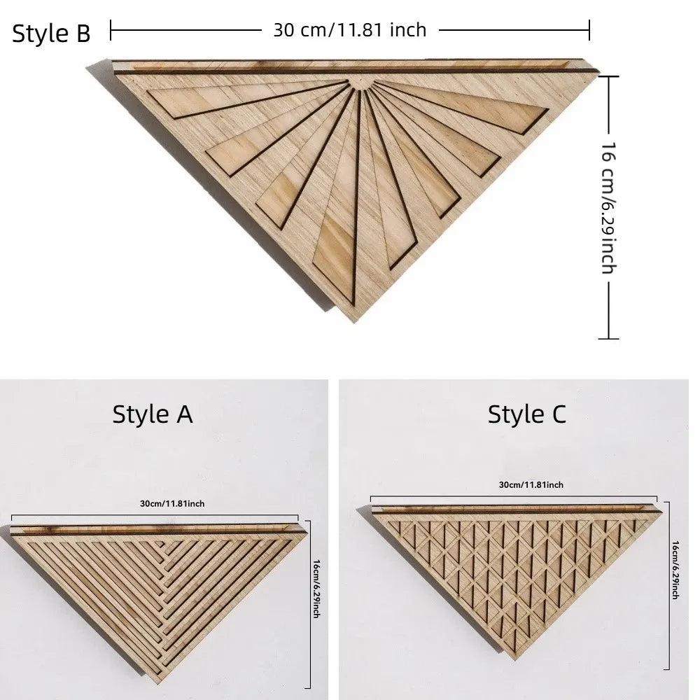 jardinière murale bois minimaliste modernes triangles succulentes bohèmes géométriques fixations vis incluses decorationintérieur