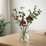 décoration intérieure bouquets branches baies rouges feuilles vertes artificielles naturelles occasion fête maison