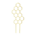 support plantes grimpantes jaune doré hexagonal moderne balcon jardin pot