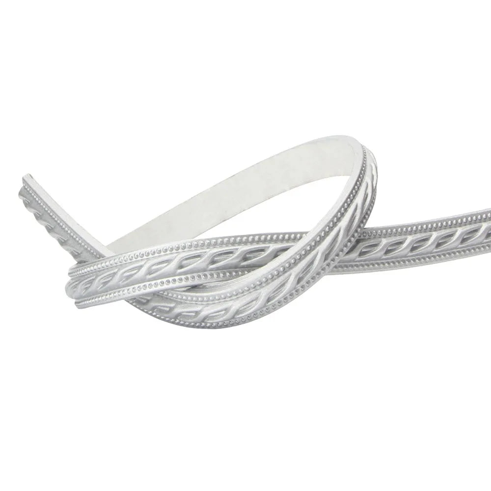 ruban décoratif auto adhésif moderne noir blanc or argent rayures dorées 1cm large 0,6cm