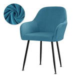 housse chaise velours moderne orange bleu beige vert rouge violette bleu marine polyestèreversible universal