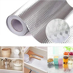 film protection meuble argenté moderne rétro géométrique adhésif 40cm 100cm 200cm surfaces cuisine