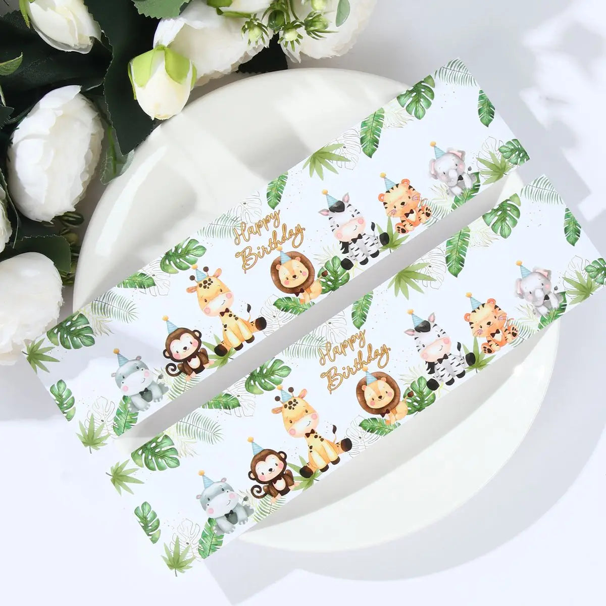 autocollants bouteilles animaux jungle singe girafe lion zèbre fête anniversaire enfant révélation sexe baptême