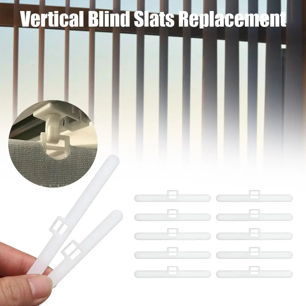 plaquettes rideau vertical blanc moderne clips remplacement suspension 127mm 89mm 10pièces