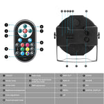 projecteur led rgb dmx controle telecommande effet scene disco professionnel