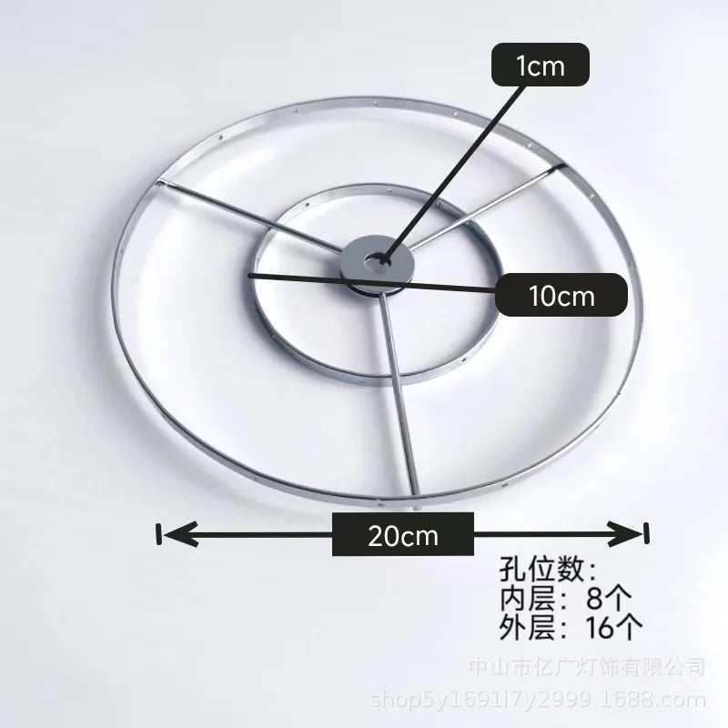 cadre lampe or rose argenté moderne minimaliste eyelets structure sectionnée