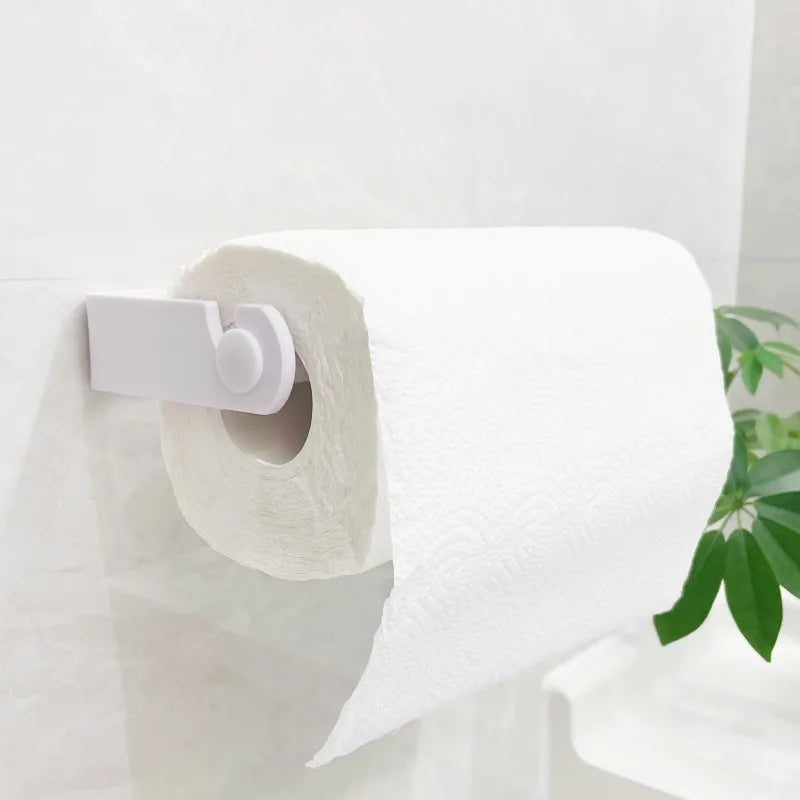porte rouleau papier toilette porte serviette support cuisine moderne adhésif crochet blanc noir bois