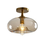 lampe suspension dorée transparente moderne minimaliste vis fixations led chambre salon