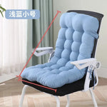 coussin chaise dossier soutien lombaire ergonomique confortable rubans fixation gris