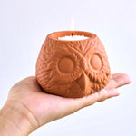 silicone moule chouette bougie plante deco intérieur artisanal blanc terre cuite plumes rustique bohème