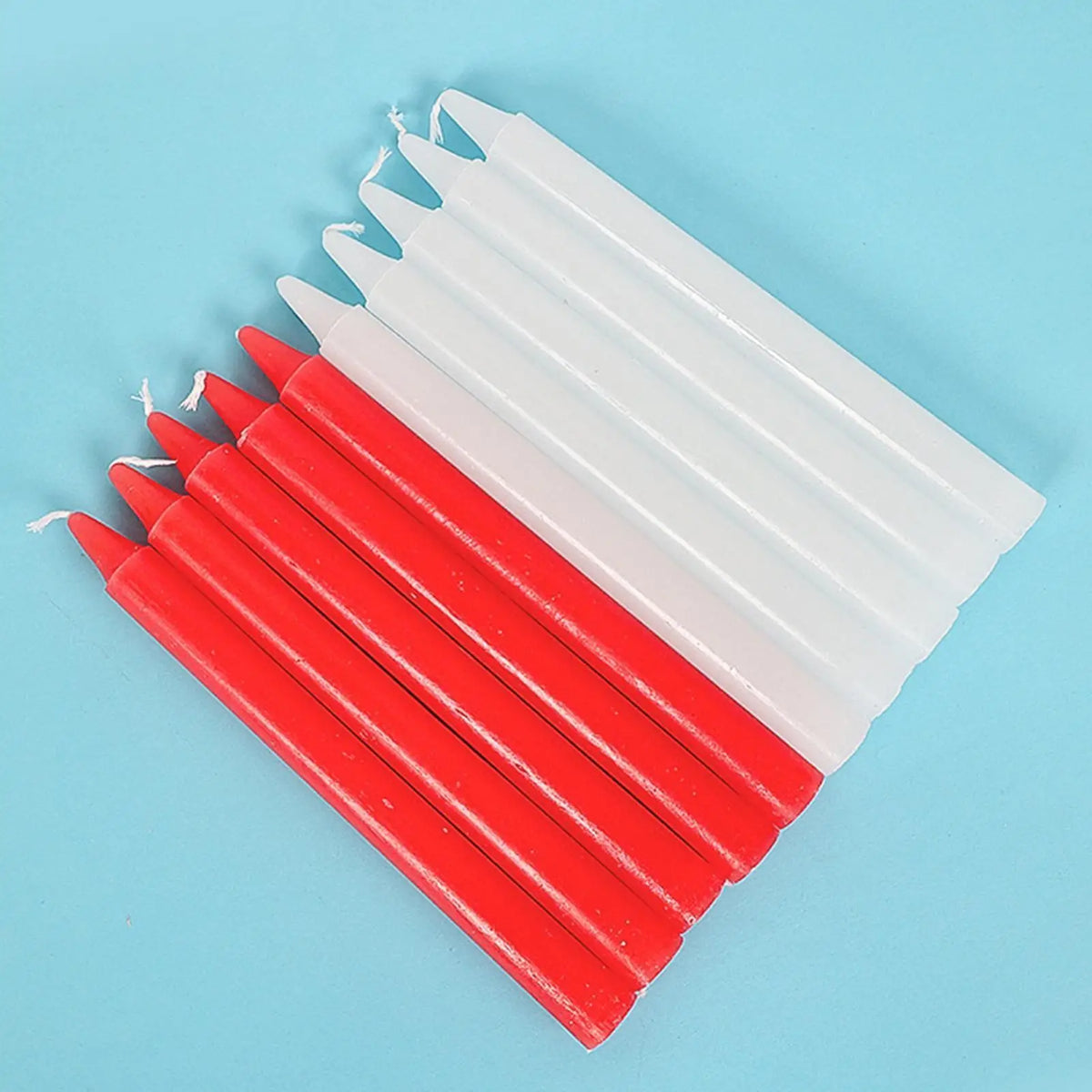bougies lisses rouge blanc decoration intérieure événements chaleureuses classiques 16cm durable festive