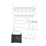 kit rangement mural perforé noir blanc moderne bacs crochets suspendus pince