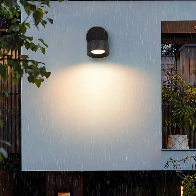 lampe murale moderne noir mat extérieure ip65 aluminium mur fixée