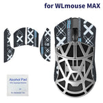 souris jeu souris antidérapante stickers adhésifs motifs géométriques pieds rechange serviette antiseptique noir rouge