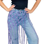 jupe boho chic jaune franges polyester femme opaque trendy