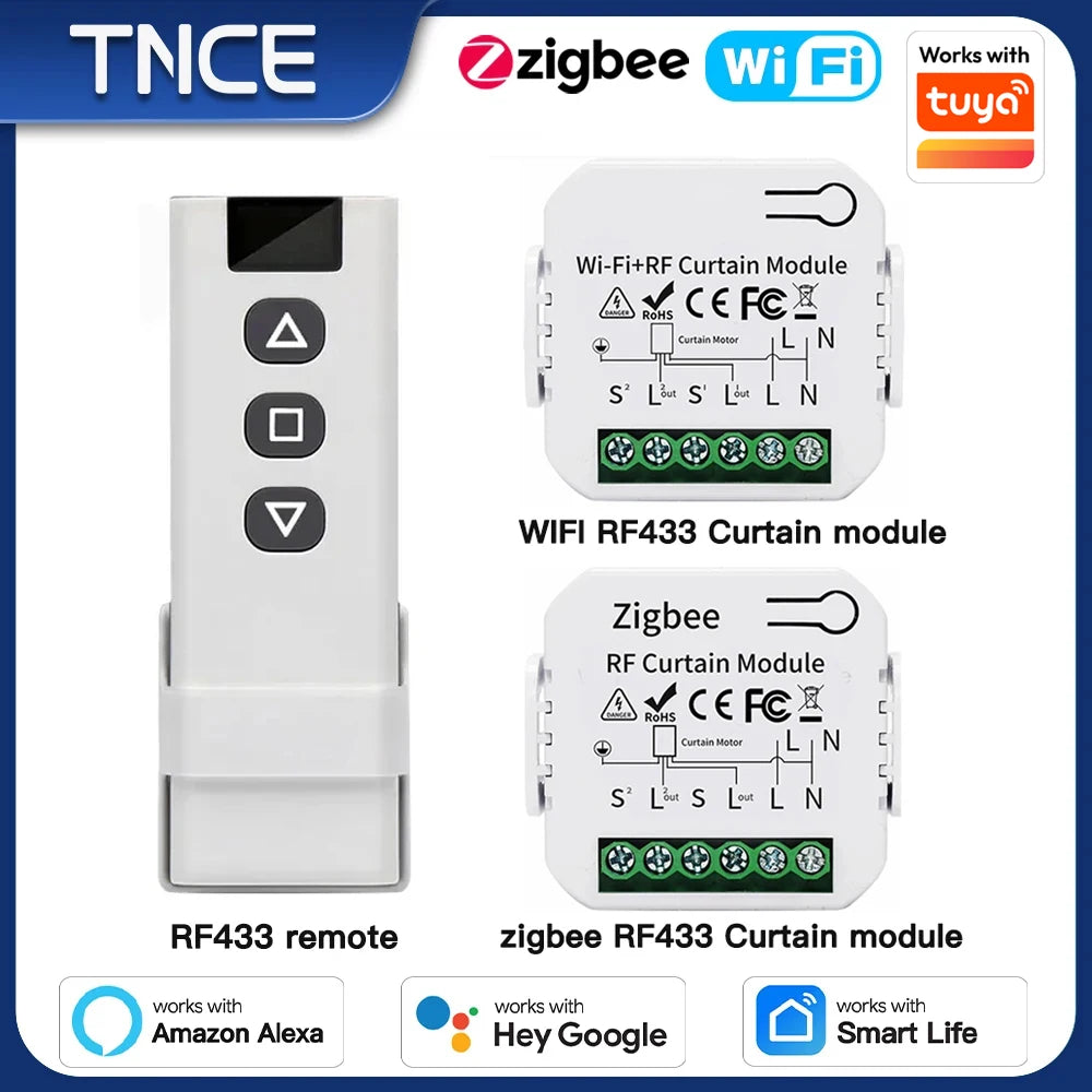 rideau module commutation wi fi blanc moderne clips vis connecteurs électriques 70*76mm 80*80mm 66*102mm