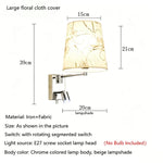 lampe murale moderne bras articulé abatjour beige chrome cuisine chambre coucher entree salles manger