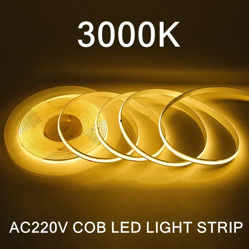 ruban led lisse blanc moderne adhésif 240leds 220v 3000k 4000k 6000k