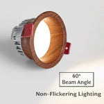 Spot LED grain bois vintage 7W 12W moderne rétro clips aluminium