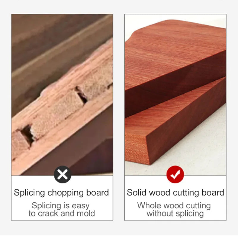 planches découper bois marron foncé traditionnel grain naturel anti moisissure respectueux environnement poignée métal