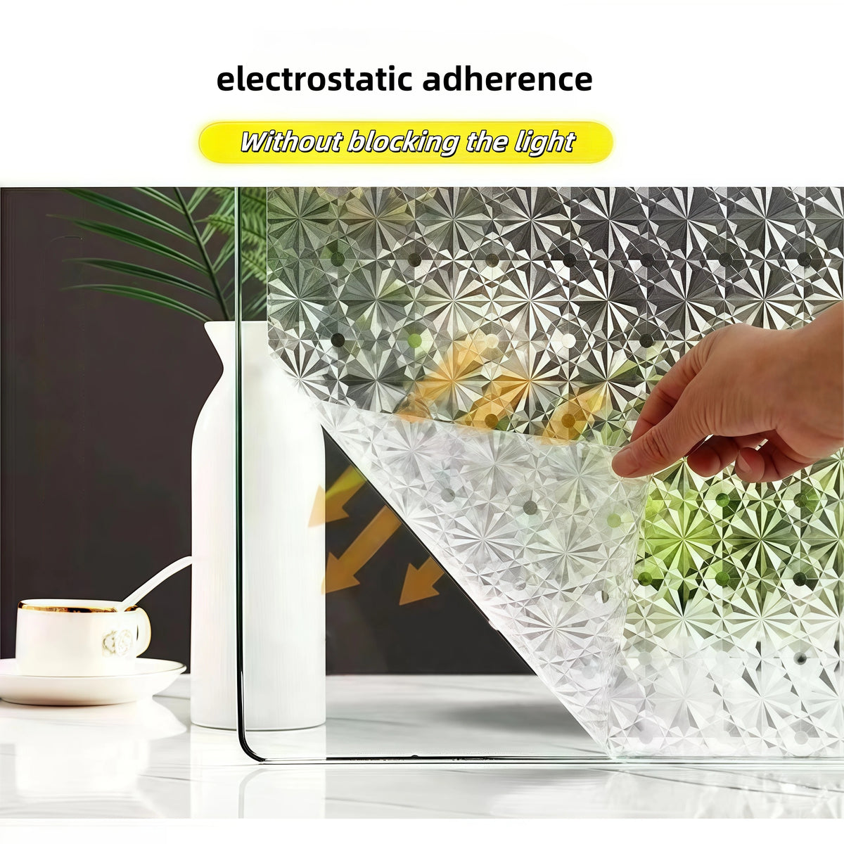 film décoratif fenêtre étoiles moderne adhésif protection uv thermique transparent