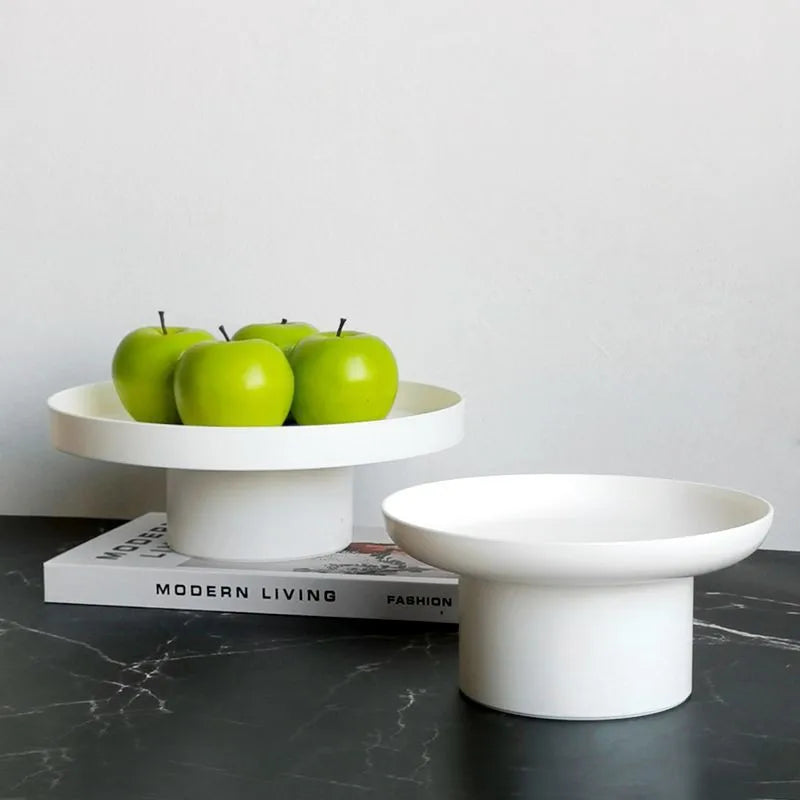 support fruits moderne plateau rangement noir blanc abs opaques plateaux deco maison