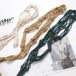 porte rouleaux papier toilette suspendu cordelettes decoratives filet tresse boheme rustique artisanal