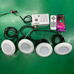 lampe sousmarine led spot piscine ip68 bluetooth télécommande blanc moderne
