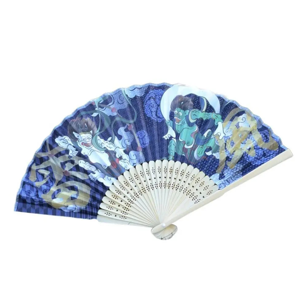 éventails pliants traditionnels japonais paysages fleurs calligraphie bleu beige rouge