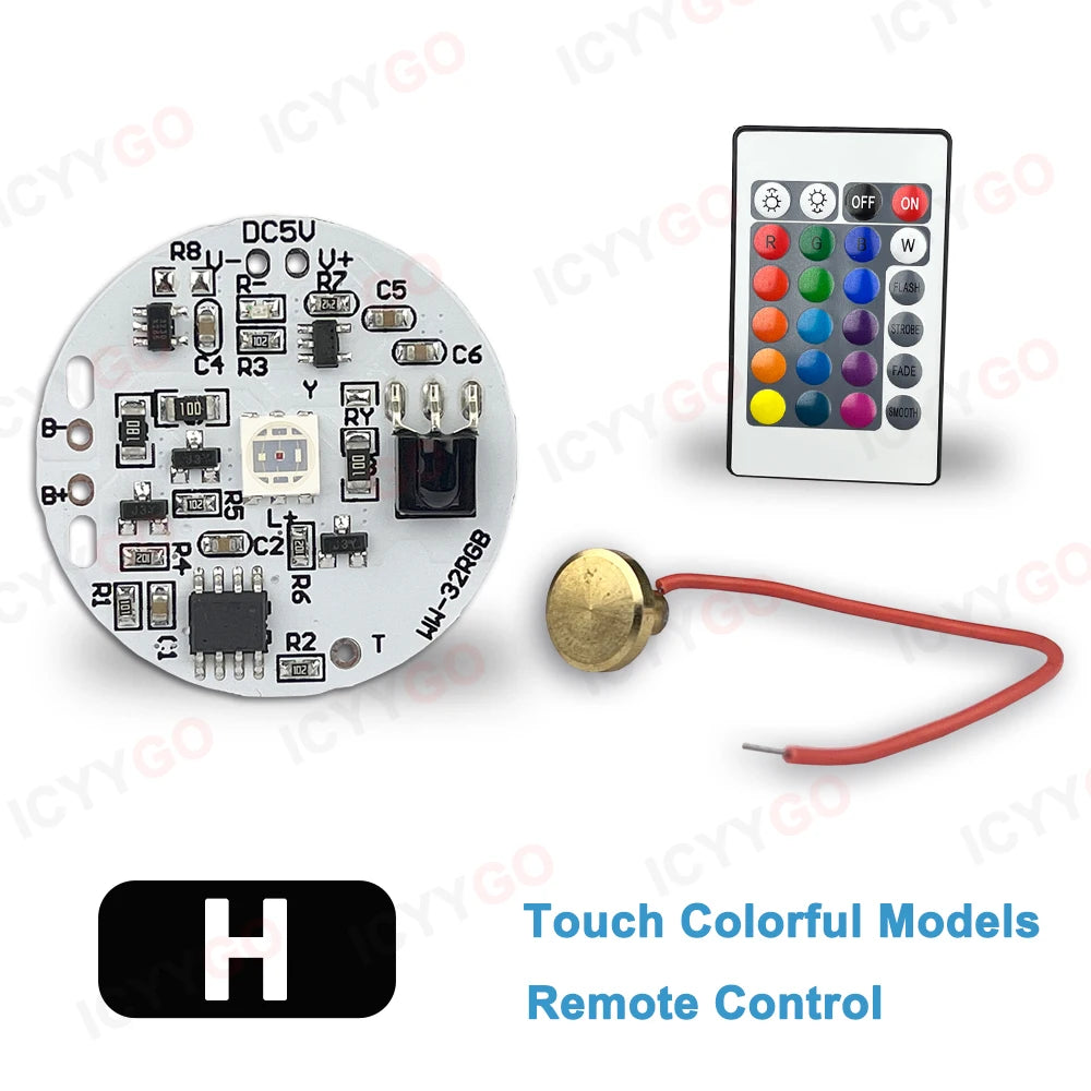 lampe table rechargeable led rgb blanc circulaire composants électroniques interrupteur tactile câbles charge dc5v