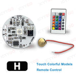 lampe table rechargeable led rgb blanc circulaire composants électroniques interrupteur tactile câbles charge dc5v