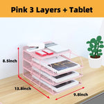 organisateur métal maille noir moderne fichiers A4 livres dessins horloge stylos plantes